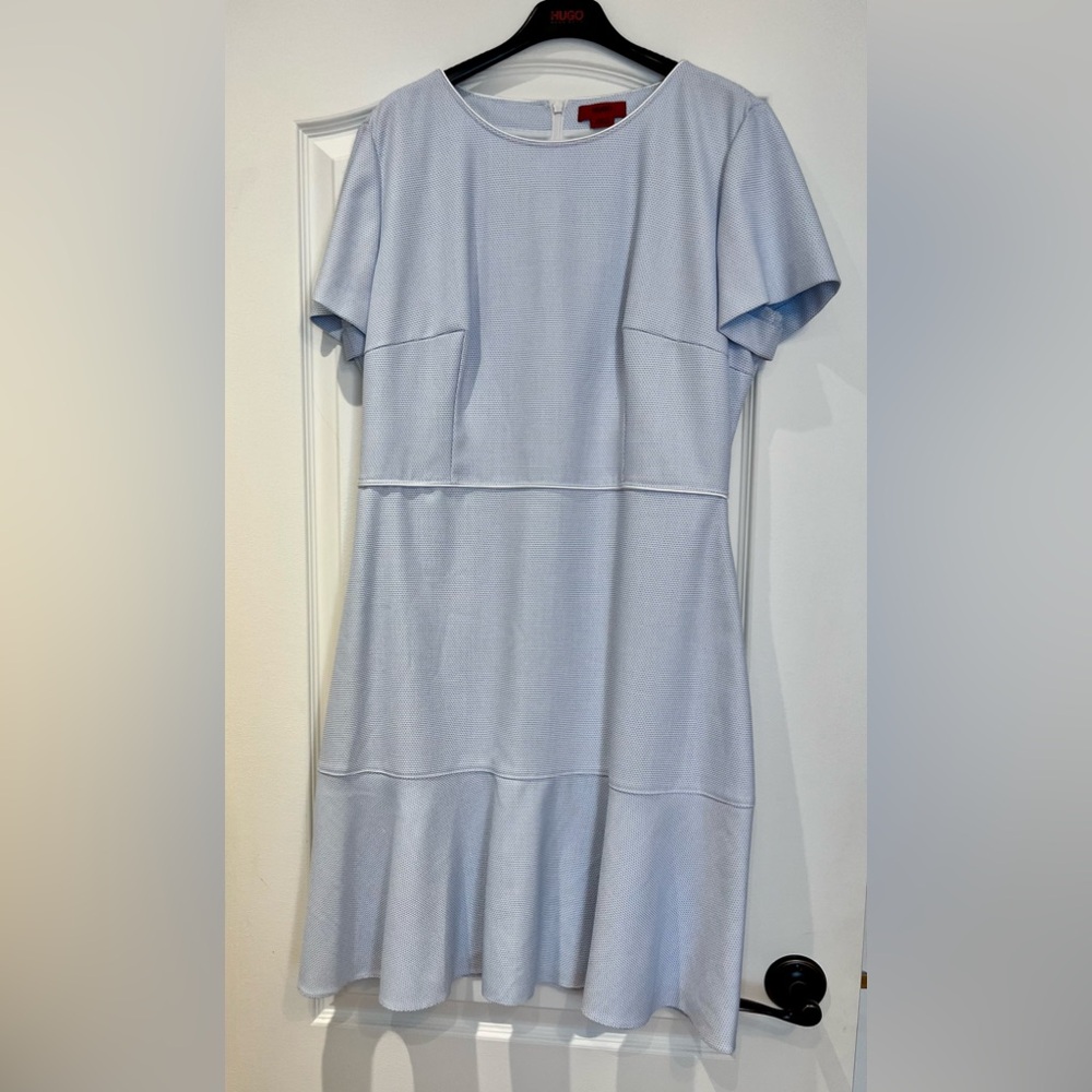 Mini péplum dress , pale blue
